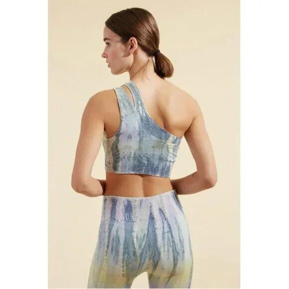 Avocado One Shoulder Sports Bra Dirty Martini Size M/L NWT - Picture 3 of 11